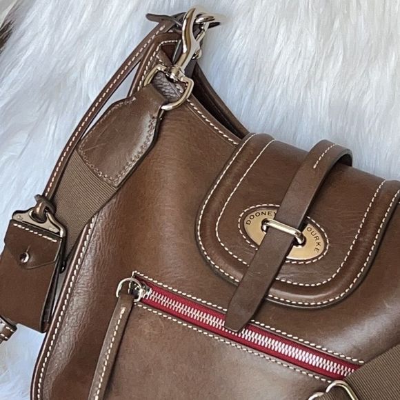 Dooney & Bourke brown leather shoulder bag purse - Picture 14 of 15